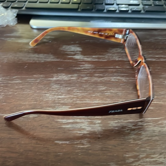 Prada VPR 10F 701-101 brown rectangular eyeglasses - Picture 15 of 16